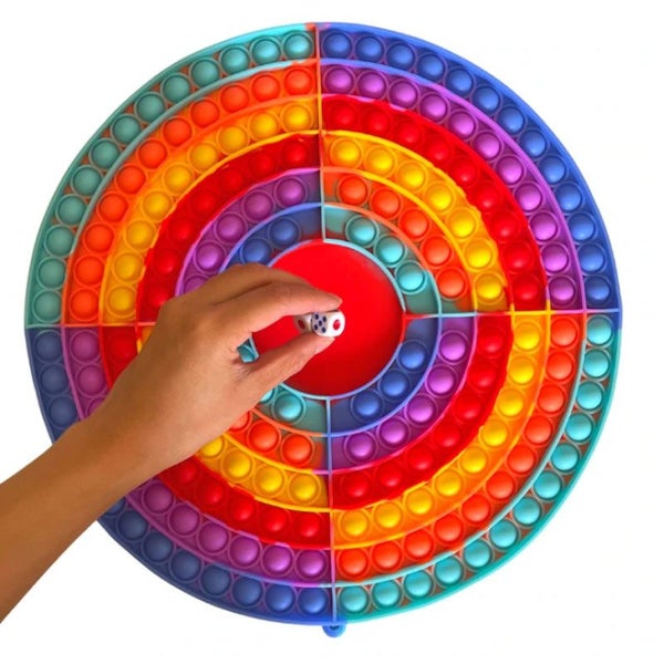 Round Rainbow Pop It Board Game Carousel 6