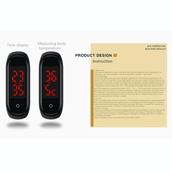Smart Temperature Bracelet 30 45 C Measurement Range Carousel 5