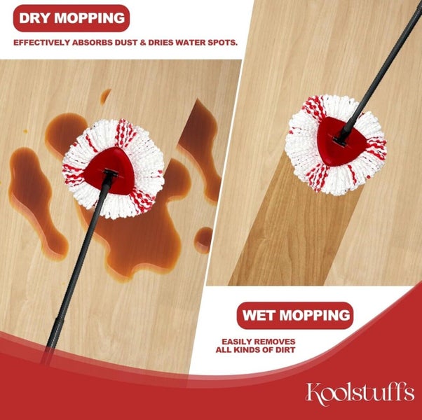 3x Replacement Microfiber Mop Head Easy Clean Wring Refill For O-Cedar Spin Mop Carousel 5