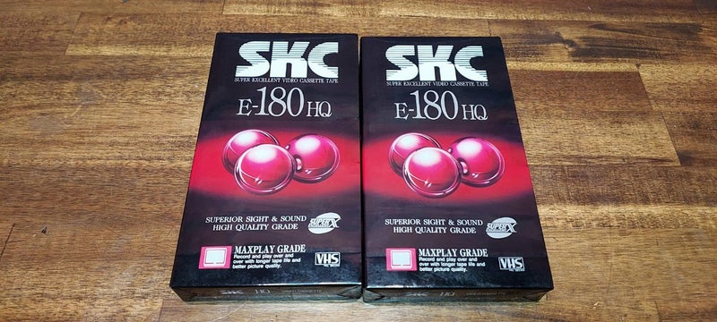 2X SKC 180 MIN VHS BLANK TAPES [NEW] Carousel 1