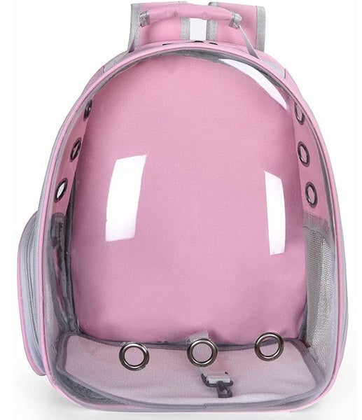 Cat Transparent Bubble Backpack Carrier-Pink Carousel 1