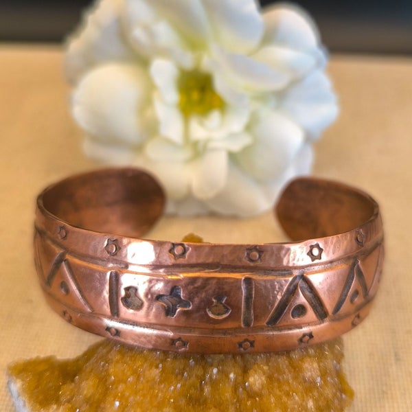 Handmade Wide Copper Bracelet Carousel 2