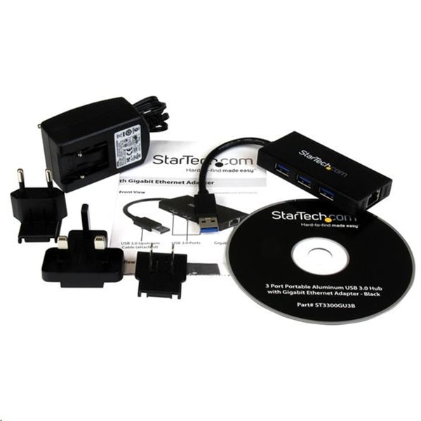 StarTech.com USB 3.0 Portable Hub with Gigabit Ethernet [ST3300GU3B] Carousel 7