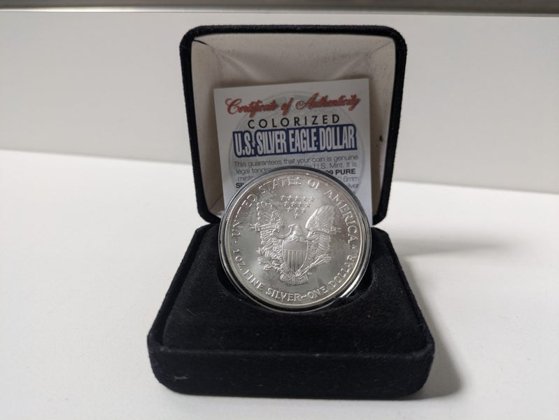 Genuine 1 OZ. Silver Eagle 2003 NASCAR Dale Earnhardt Colorized Rare Carousel 2