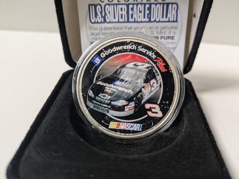 Genuine 1 OZ. Silver Eagle 2003 NASCAR Dale Earnhardt Colorized Rare Carousel 4