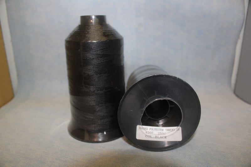 EXTRA HEAVY WEIGHT OUTDOOR CANVAS UV SEWING THREAD BLACK M13 TKT 207 Carousel 1