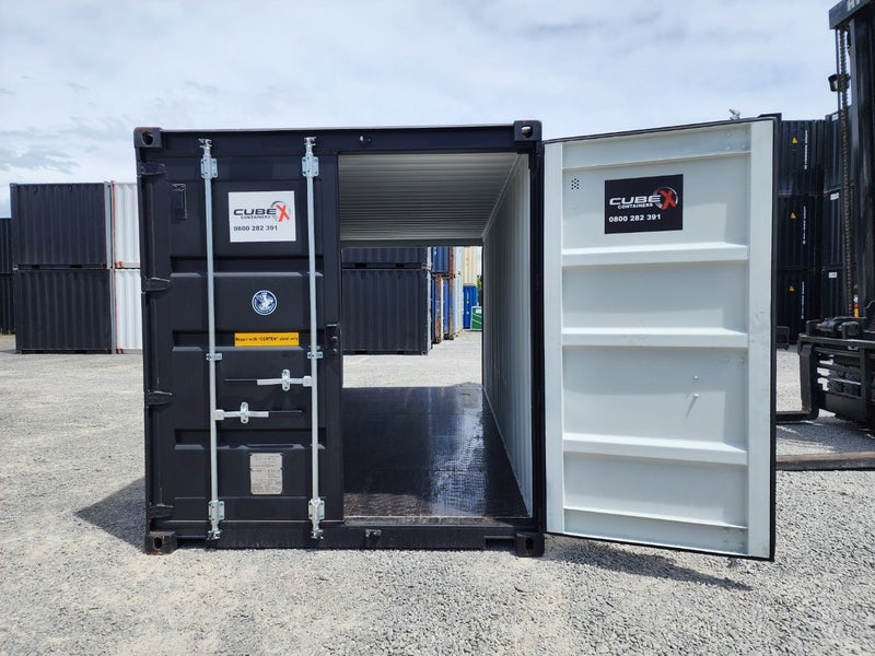 20ft GP Black Double Door shipping container - (Cromwell) Carousel 2