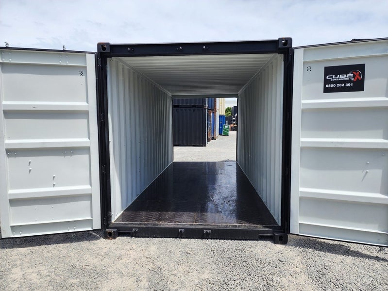 20ft GP Black Double Door shipping container - (Cromwell) Carousel 1