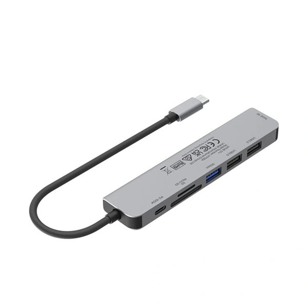 Unitek 7-in-1 Multi-Port Hub with USB-C Connector - Space Grey 3x USB-A Ports - Carousel 2
