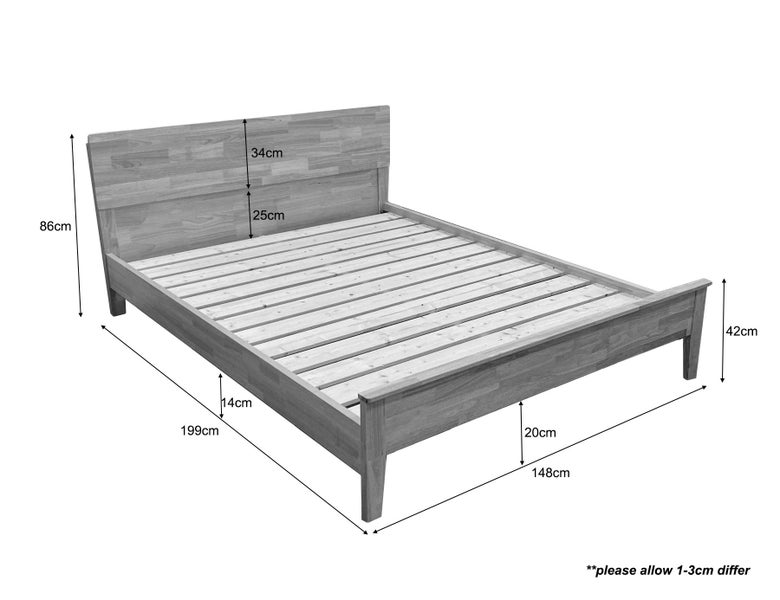 Solid Wood Double Bed Carousel 7