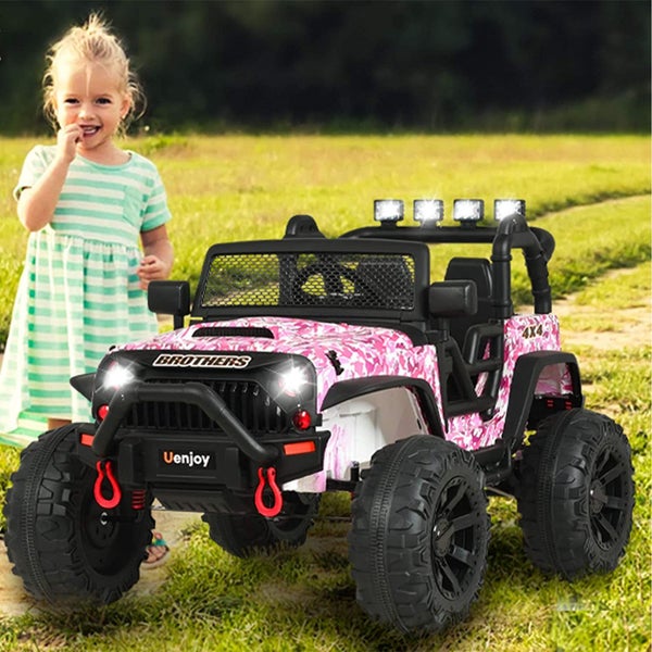KIDS RIDE ON TOY CAR JEEP 4W DRIVE 2X12V Carousel 2