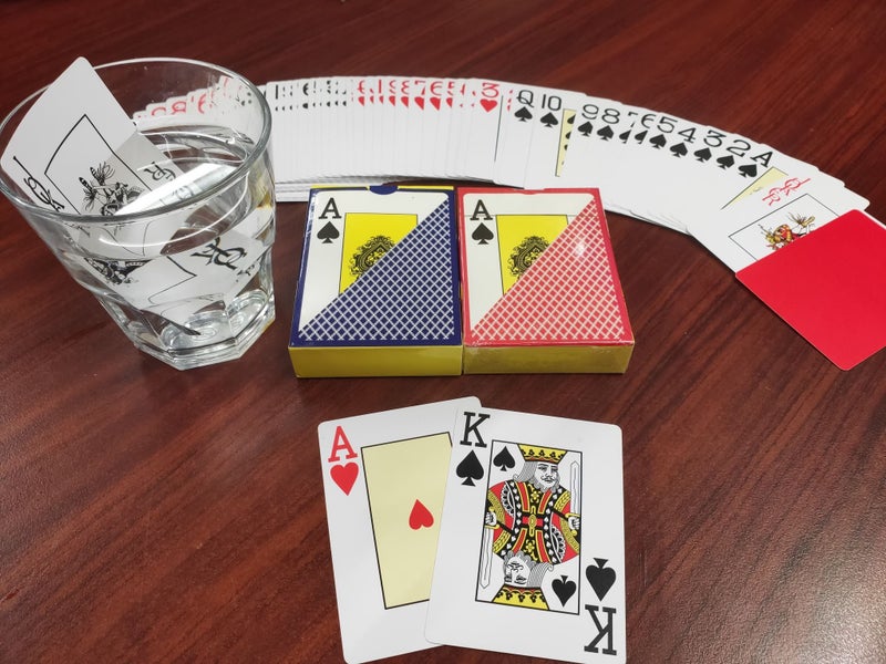 2 Packs * TEXAS HOLD'EM POKER Quanlity Waterproof Plastic Playing Cards Carousel 1