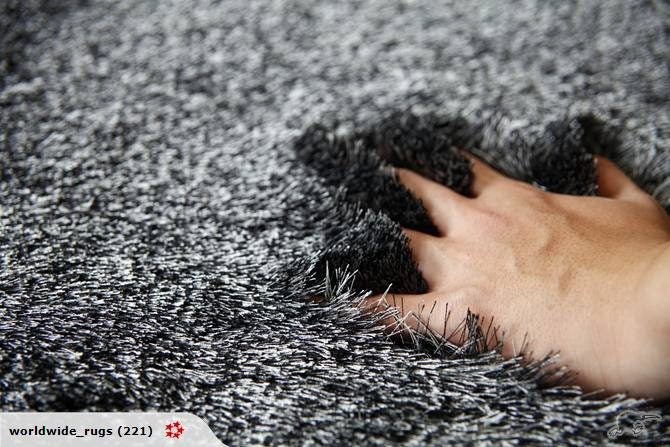 Silk Black/White rug 2.3x1.6m Carousel 4