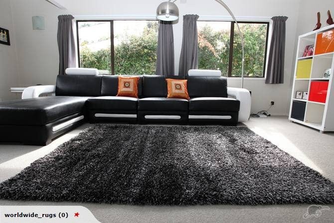 $1 reserve auction - Storm Black Rug 2.3x1.6m Carousel 2