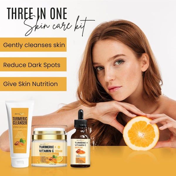Turmeric Complete Facial Care Kit - Organic Glowing Skin Anti-Aging, rejunate62864739748865111