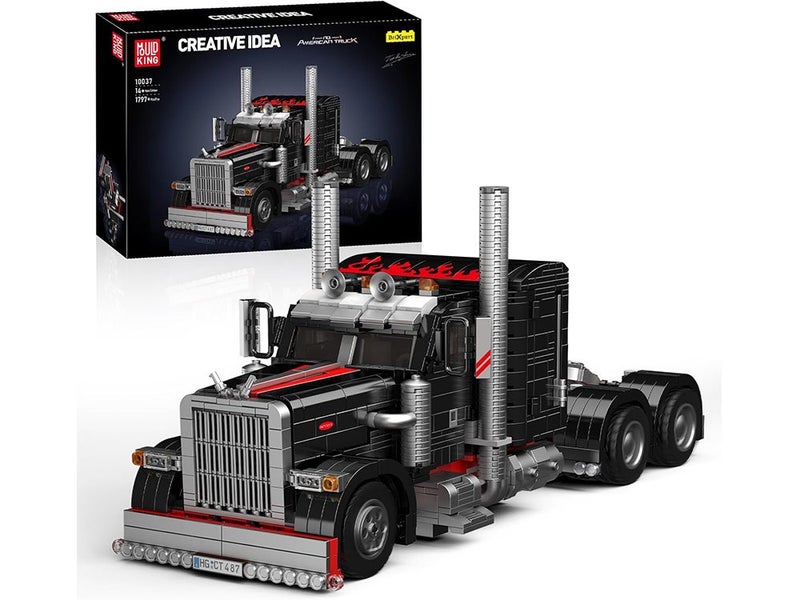 Heavy Duty Tow Truck Building Set, Road Trailer Building Blocks Kit, Car Model Carousel 1