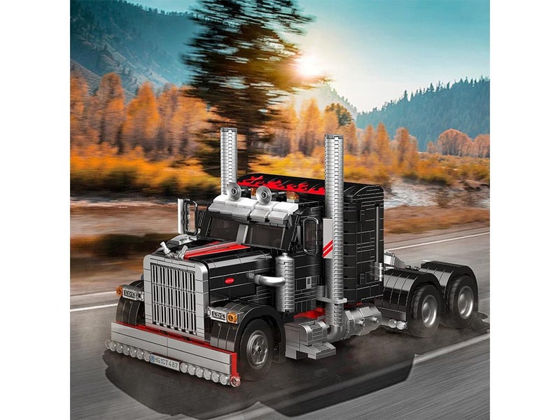 Heavy Duty Tow Truck Building Set, Road Trailer Building Blocks Kit, Car Model Carousel 2