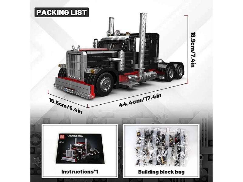 Heavy Duty Tow Truck Building Set, Road Trailer Building Blocks Kit, Car Model Carousel 7