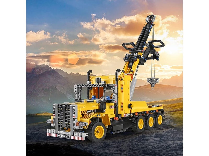 Heavy-Duty Tow Truck Building Toy Set, Technology MOC Road Trailers Building Carousel 6