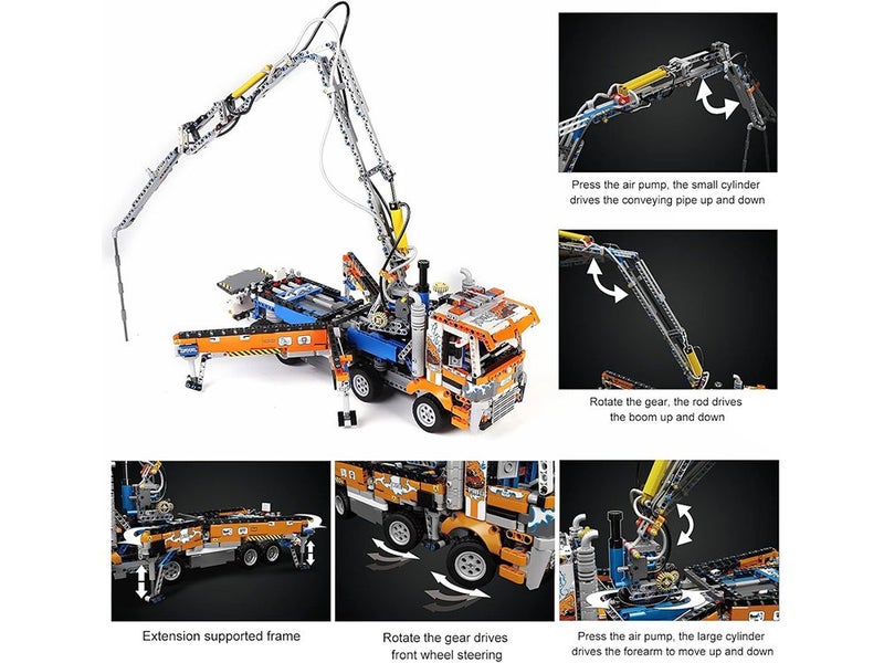 Mould King Concrete Pump Truck Building Set for Kids Ages 8+ Carousel 6
