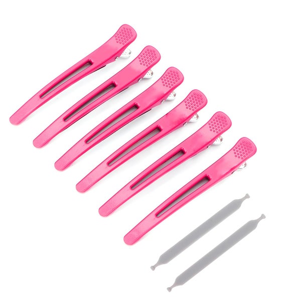 duckbill hair clips professional salon hair clips hair clips with silicone band Carousel 1
