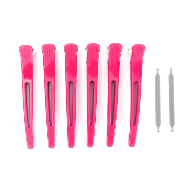 duckbill hair clips professional salon hair clips hair clips with silicone band Carousel 2