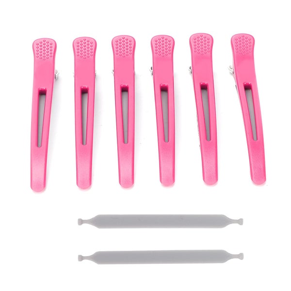 duckbill hair clips professional salon hair clips hair clips with silicone band Carousel 8