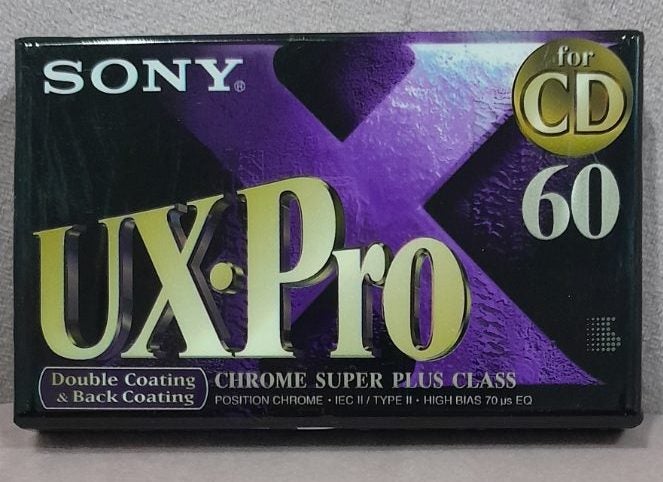 Late 1990's Quality! Sony UX-Pro 60 min (Type II) Blank Audio Cassette Tape -new Carousel 1