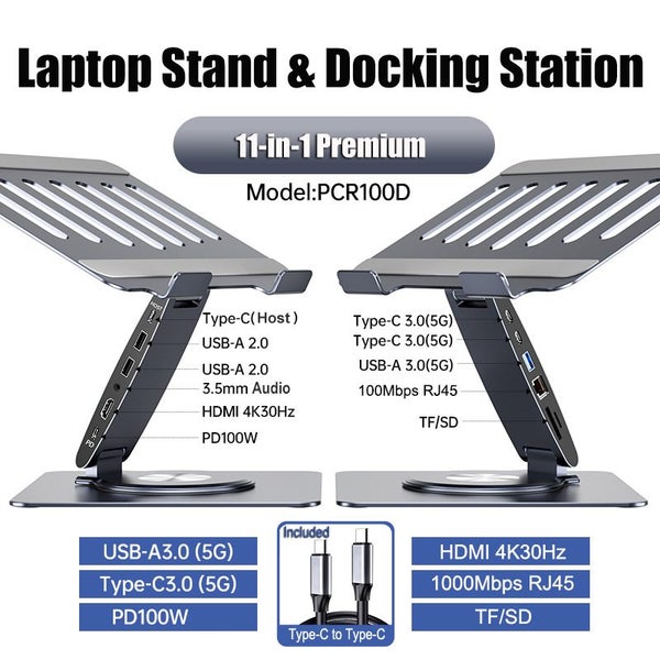 Laptop Docking Station Compatible with MacBook Pro/ Dell Notebook Carousel 1
