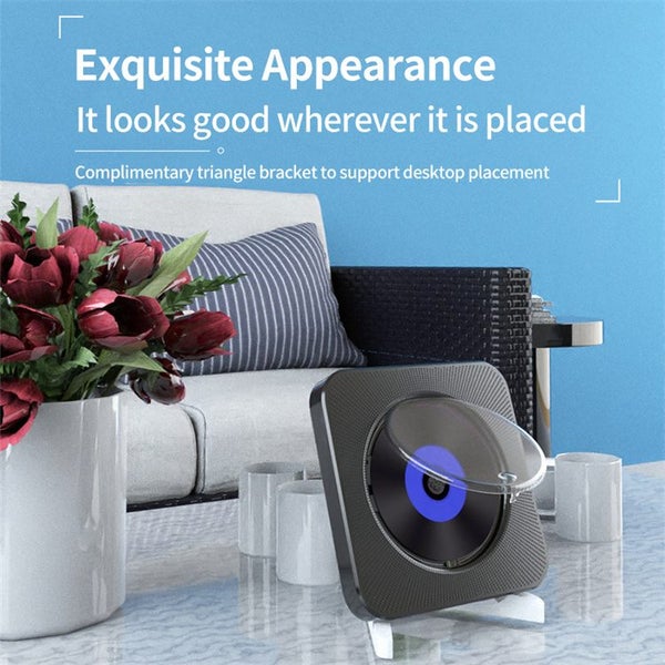 Portable Wall Mounted CD Player with Bluetooth, Home Audio Boombox Carousel 2