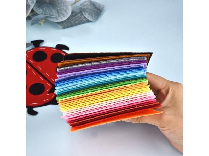 10 40Pcs Nonwoven Needlework Felt Fabric Patchwork Cloth Bundle For Kids DIY Carousel 2