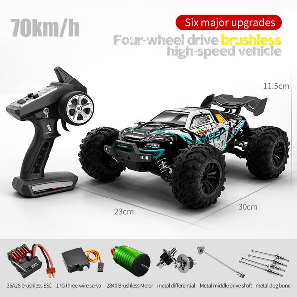 70KM/H 4WD High Speed Brushless RC Truck 1:16 Scale RC Car-Green Carousel 2