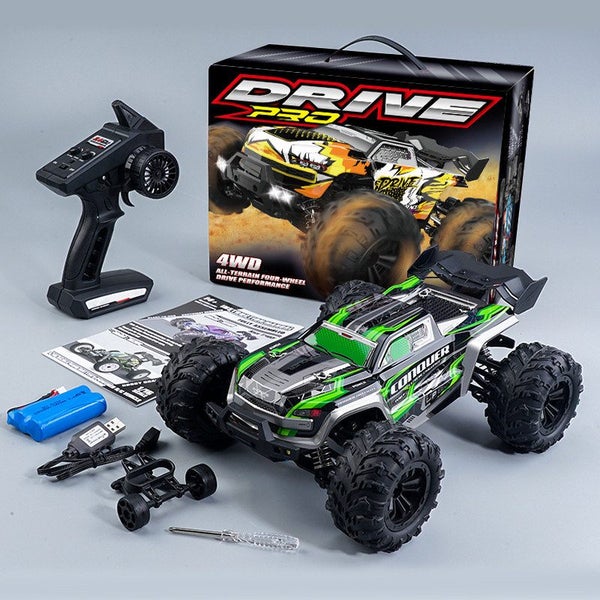 1:16 Remote Control Car 2.4GHz High Speed 38KM/H Electric Car 4WD Off Road-Green Carousel 7