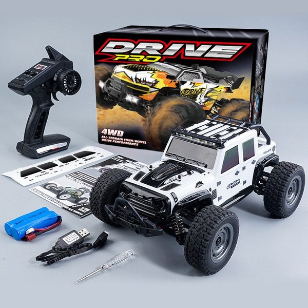 1:16 Remote Control Car 2.4GHz High Speed 38KM/H Electric Car 4WD Off Road-White Carousel 8