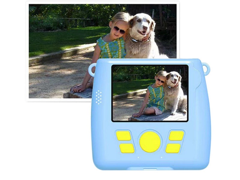 Instant Print Camera For Kids Portable Digital Camera With 32G TF Card Blue Carousel 5