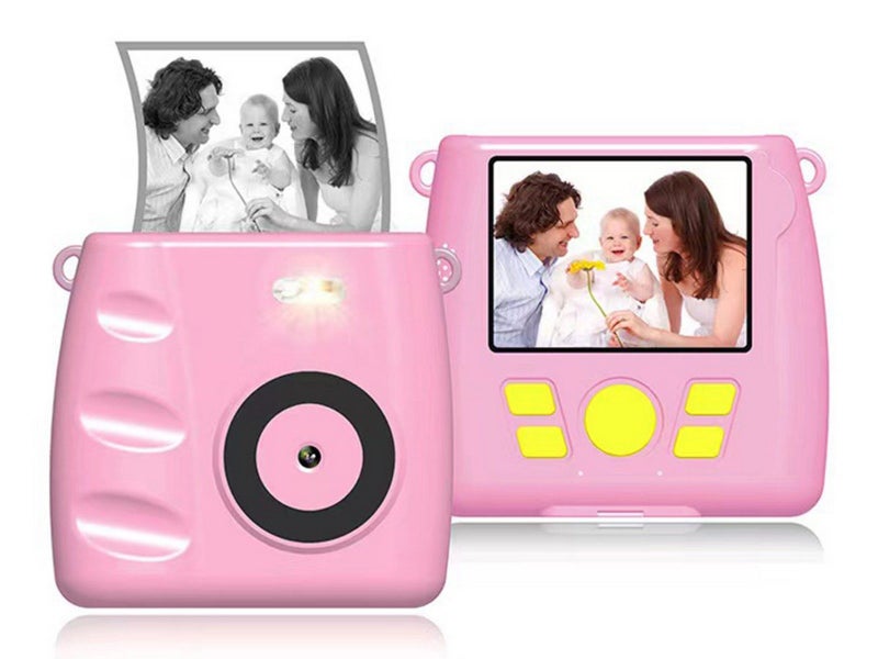 Instant Print Camera For Kids Portable Digital Camera With 32G TF Card Pink Carousel 9
