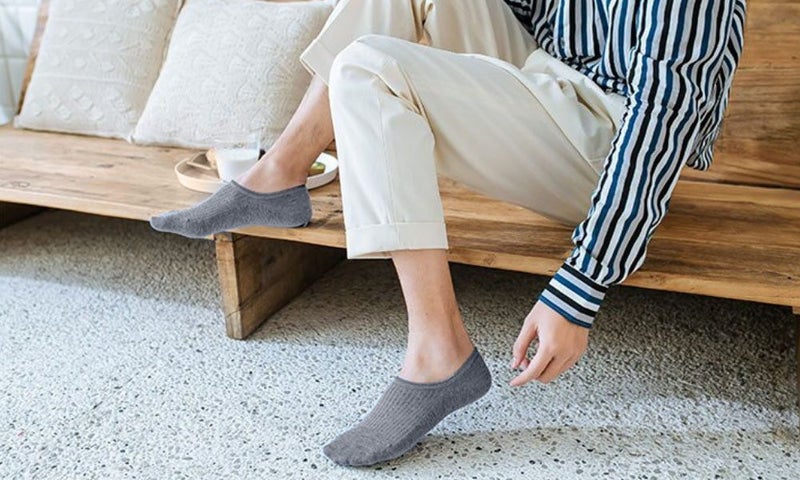 No Show Socks Mens 6 Pair Cotton Thin Non Slip Low Cut Men Invisible Socks Carousel 1