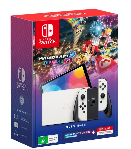 Nintendo Switch OLED model with Mario Kart 8 Deluxe + NSO 12 Months Bundle... Carousel 1