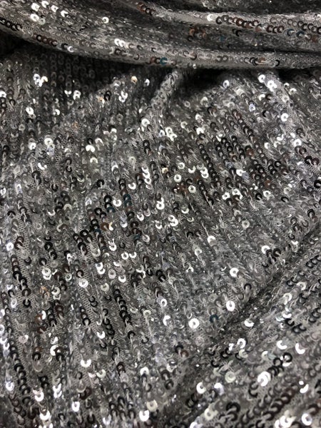 Silver Sequin Paula Ryan fabric 120cm x 3 metre Carousel 2
