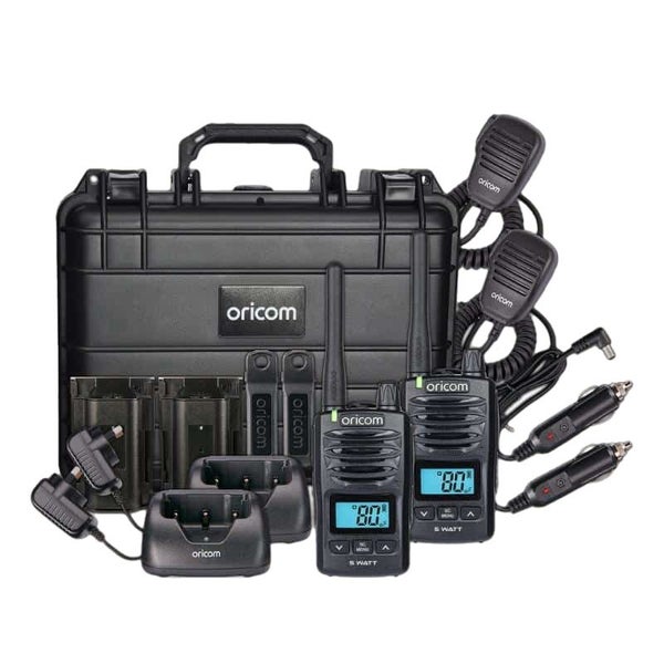 Oricom Waterproof Handheld UHF CB Radio Twin Pack - 5 Watt - Black - DTXTP600 Carousel 1
