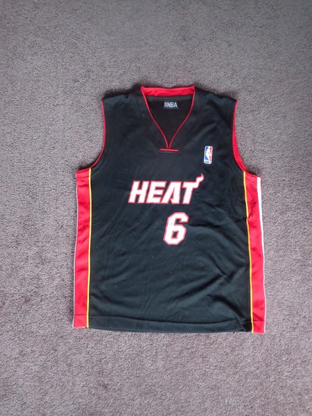 Miami Heat Basketball Singlet – Number 6 James, Black, Red, Yellow, White Carousel 4