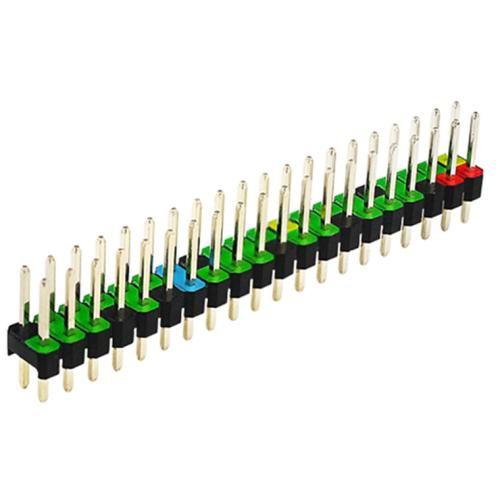 Raspberry Pi GPIO Header Colour-coded for Zero, Zero W, Zero 2 W. 2 x 20 Carousel 1