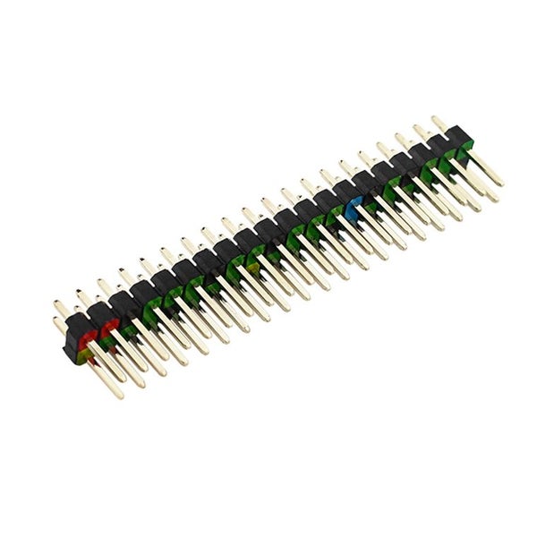Raspberry Pi GPIO Header Colour-coded for Zero, Zero W, Zero 2 W. 2 x 20 Carousel 2