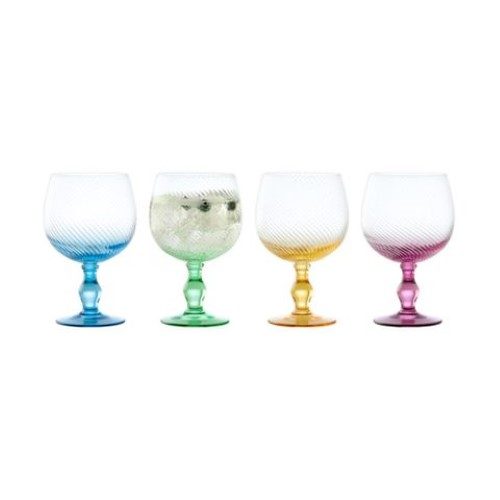 Anton Studio Swirl Gin Glasses Mixed Set of 4 Carousel 1
