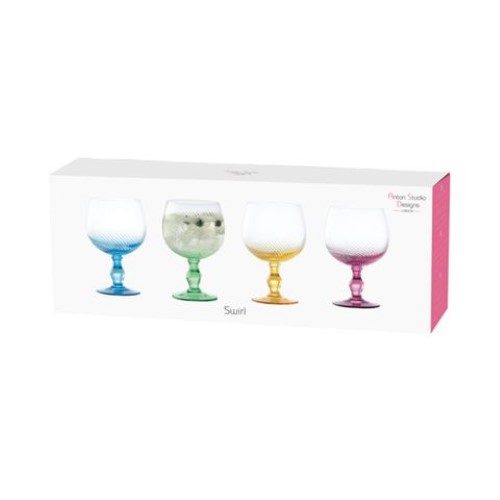 Anton Studio Swirl Gin Glasses Mixed Set of 4 Carousel 2