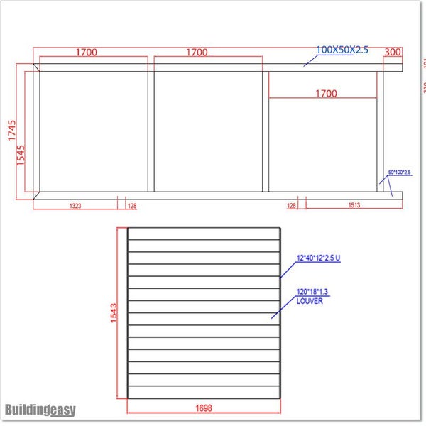 Sliding Louver Gate 5.8MX1.8M Matte Black (SLL58B-1.8M) Carousel 2