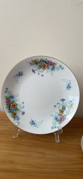 5 x Vintage China Floral Pattern Salad Bowls Peacock Stamped H9 Carousel 2