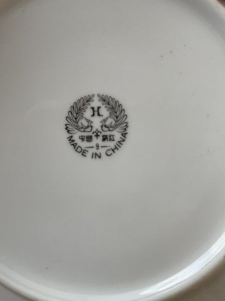 5 x Vintage China Floral Pattern Salad Bowls Peacock Stamped H9 Carousel 11