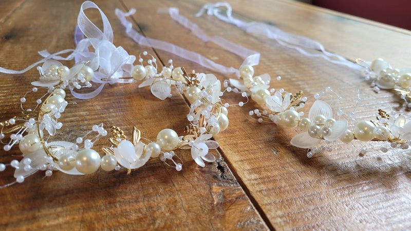 2x Flower Girl Adjustable Headbands Carousel 1