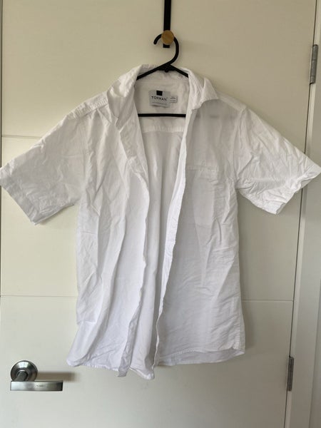Topman white short sleeve dress top Carousel 1